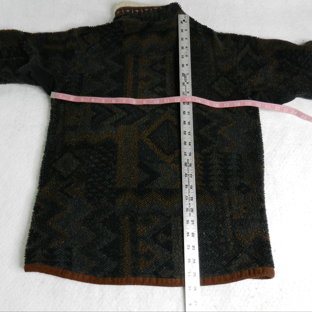 Vintage Kuhl Alf Fleece Jacket Size Small Aztec Hike Trail USA 90s - Picture 8 of 10